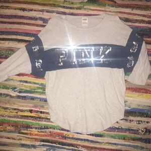 VS Pink Quarter Length Sequin Shirt